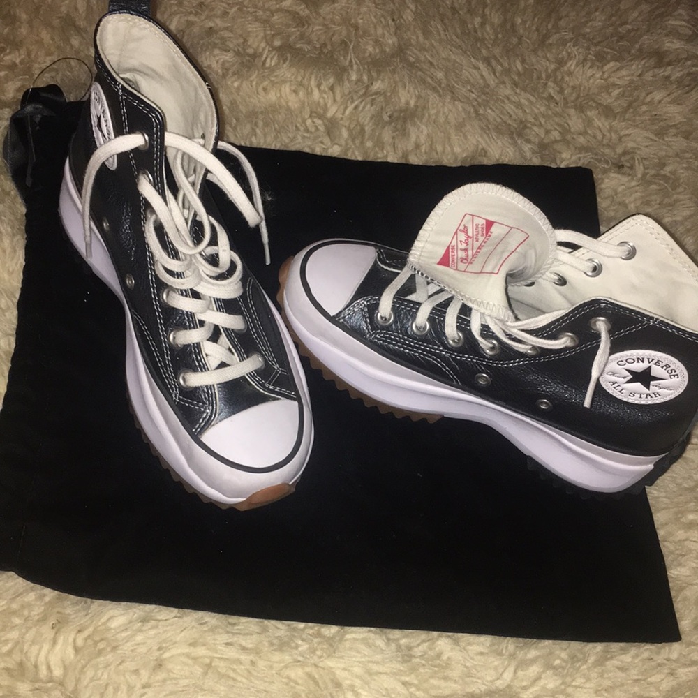 ***RARE*** METALLIC SILVER Converse Run Star Hike Hi